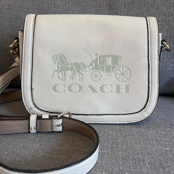 Coach Cream Saddle Bag - Picture 2 of 6
